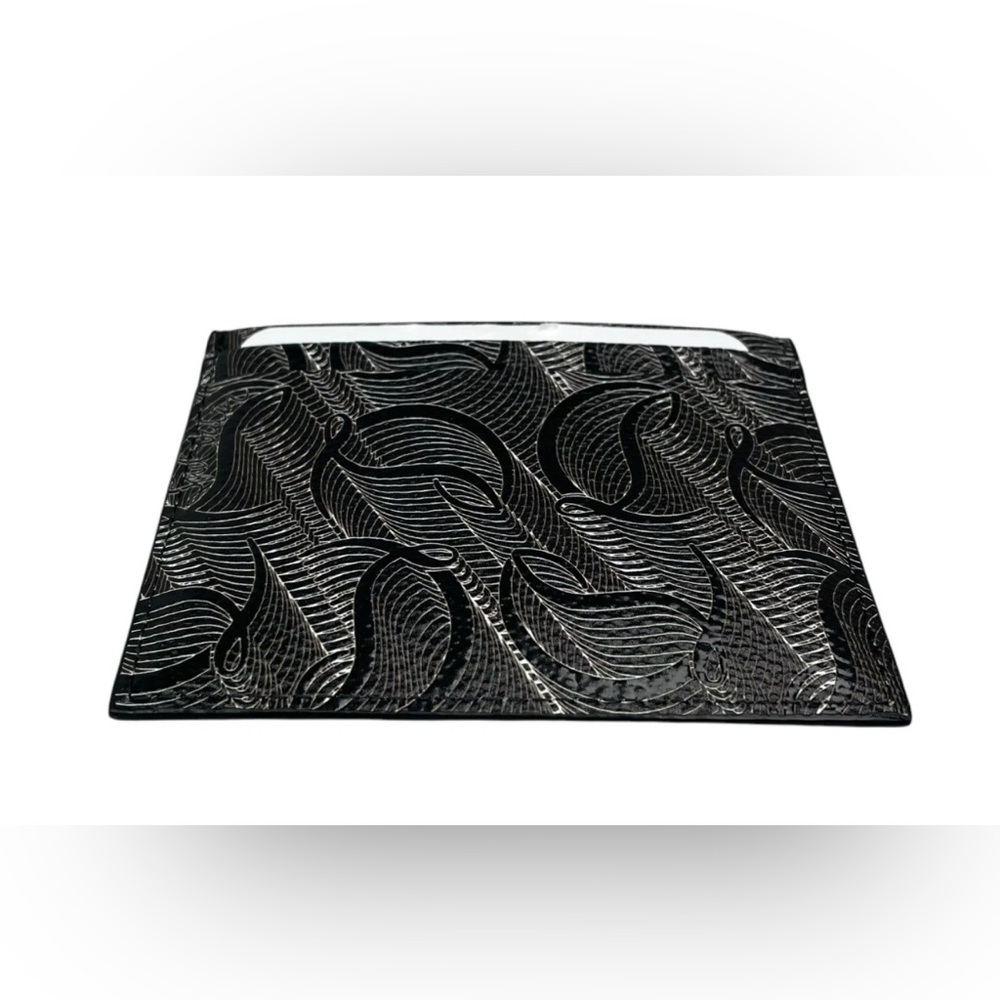 Christian Louboutin Signature Metallic Monogram Print Leather Card Case - Picture 9 of 15